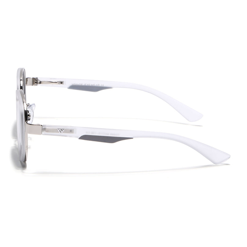 Square Sunglasses for Men & Women (Black Lens | Transparent Frame - MG7343)