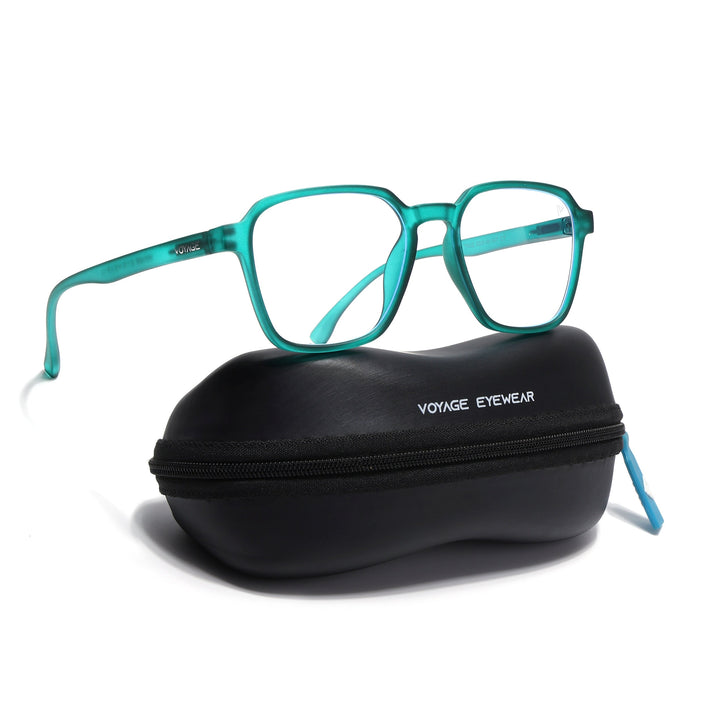 Voyage Air Green Square Eyeglasses for Men & Women - MG4538