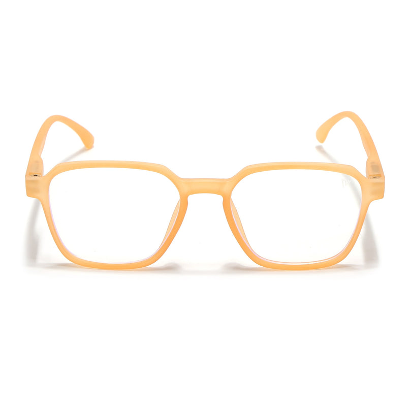 Voyage Air Orange Square Eyeglasses for Men & Women - MG4539