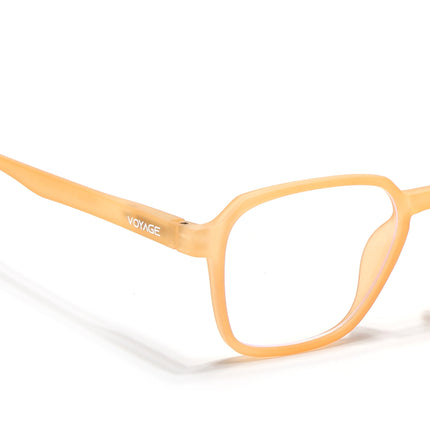 Voyage Air Orange Square Eyeglasses for Men & Women - MG4539