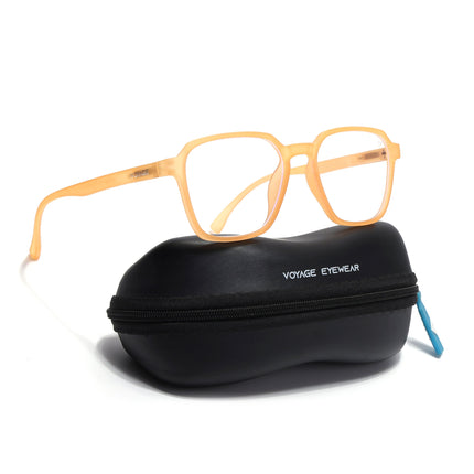 Voyage Air Orange Square Eyeglasses for Men & Women - MG4539
