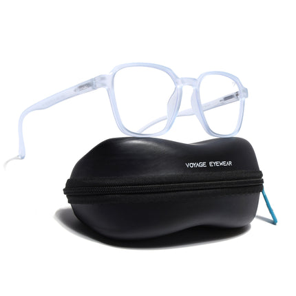 Voyage Air Light Blue Square Eyeglasses for Men & Women - MG4541