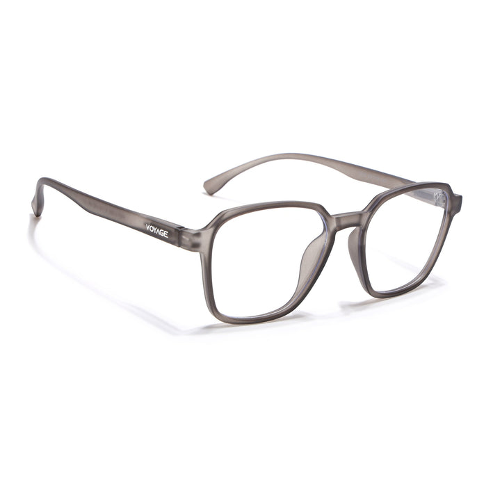 Voyage Air Grey Square Eyeglasses for Men & Women - MG4543