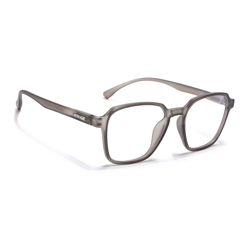 Voyage Air Grey Square Eyeglasses for Men & Women - MG4543