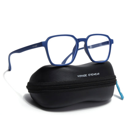 Voyage Air Royal Blue Square Eyeglasses for Men & Women - MG4544