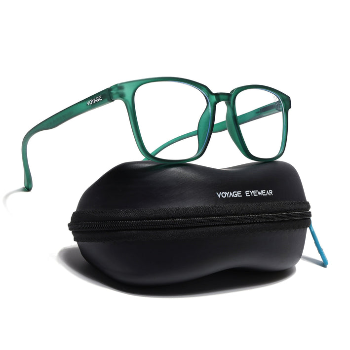 Voyage Air Green Square Eyeglasses for Men & Women - MG4548