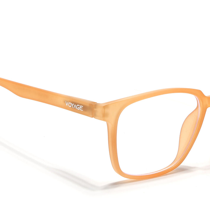 Voyage Air Orange Square Eyeglasses for Men & Women - MG4549
