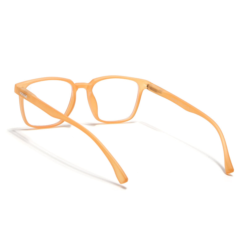 Voyage Air Orange Square Eyeglasses for Men & Women - MG4549