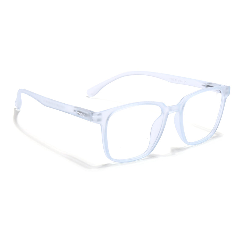Voyage Air Light Blue Square Eyeglasses for Men & Women - MG4551