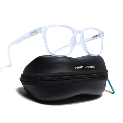 Voyage Air Light Blue Square Eyeglasses for Men & Women - MG4551