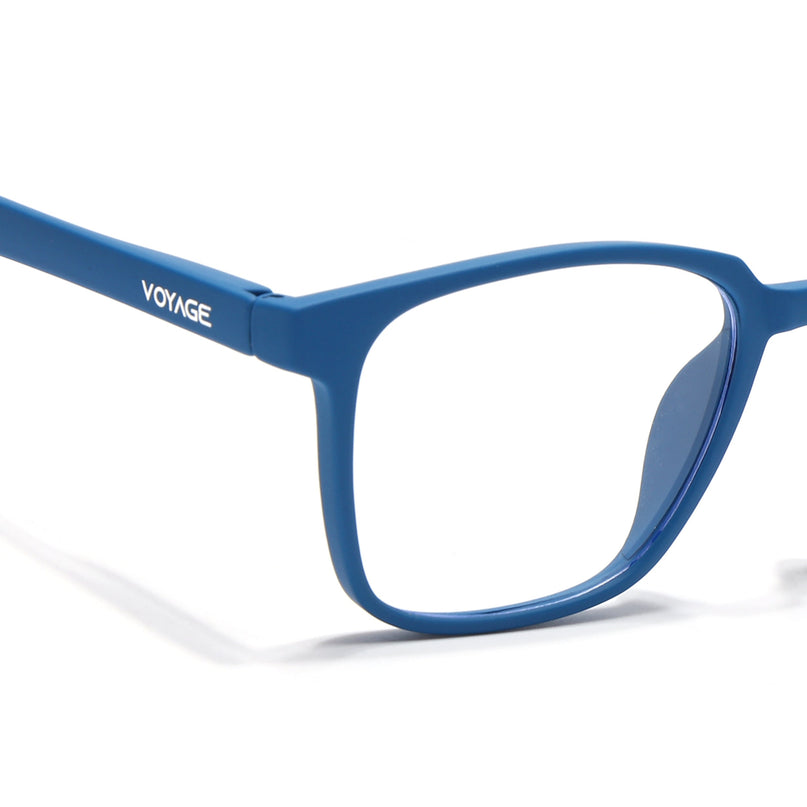 Voyage Air Royal Blue Square Eyeglasses for Men & Women - MG4554