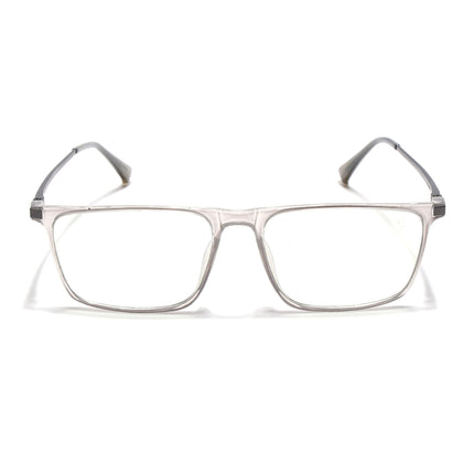Eyejack Domino Transparent Rectangle Eyeglasses for Men & Women (TR1001FCL1618-C3)