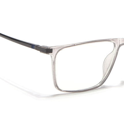 Eyejack Domino Transparent Rectangle Eyeglasses for Men & Women (TR1001FCL1618-C3)
