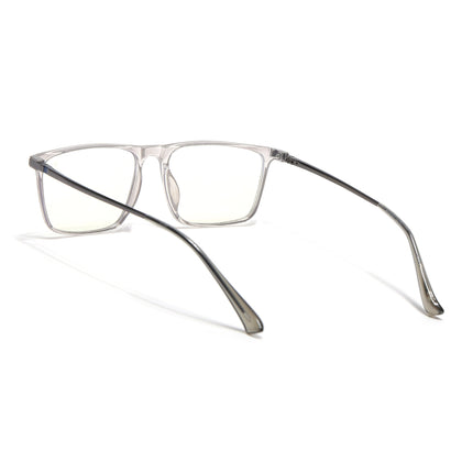Eyejack Domino Transparent Rectangle Eyeglasses for Men & Women (TR1001FCL1618-C3)