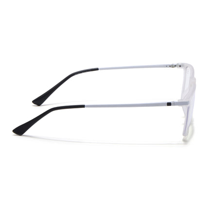 Eyejack Domino Matt Transparent Rectangle Eyeglasses for Men & Women (TR1001FCL1619-C4)