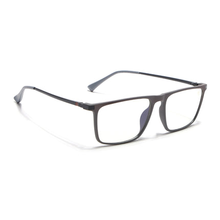 Eyejack Domino Grey Rectangle Eyeglasses for Men & Women (TR1001FCL1620-C5)