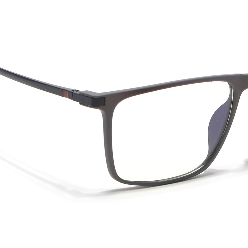 Eyejack Domino Grey Rectangle Eyeglasses for Men & Women (TR1001FCL1620-C5)