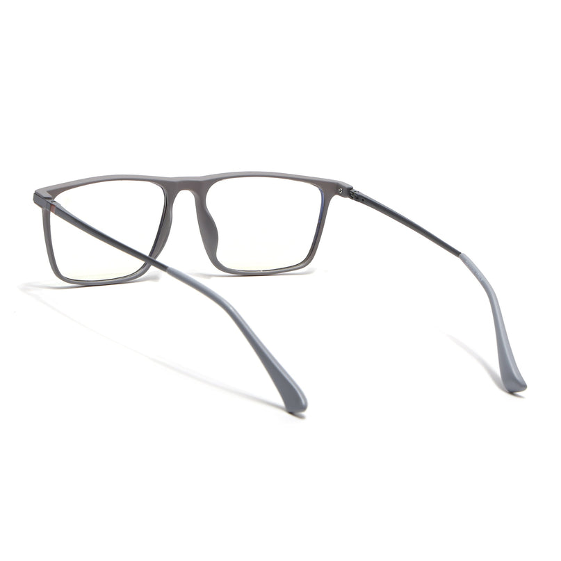 Eyejack Domino Grey Rectangle Eyeglasses for Men & Women (TR1001FCL1620-C5)
