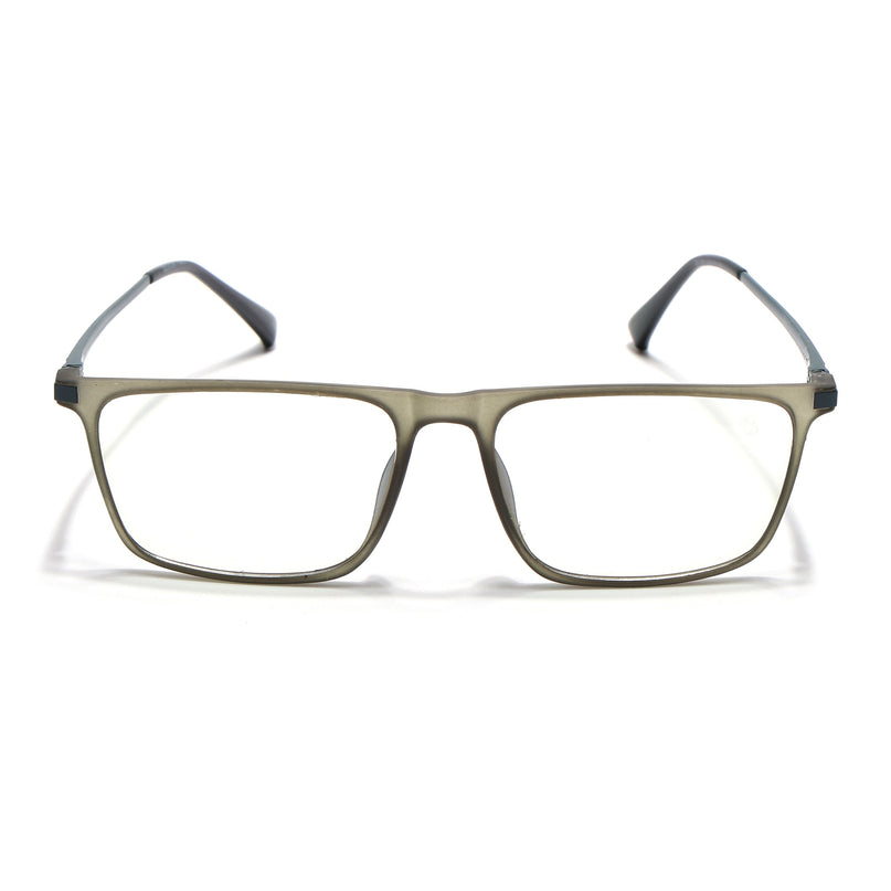 Eyejack Domino Olive Rectangle Eyeglasses for Men & Women (TR1001FCL1622-C7)