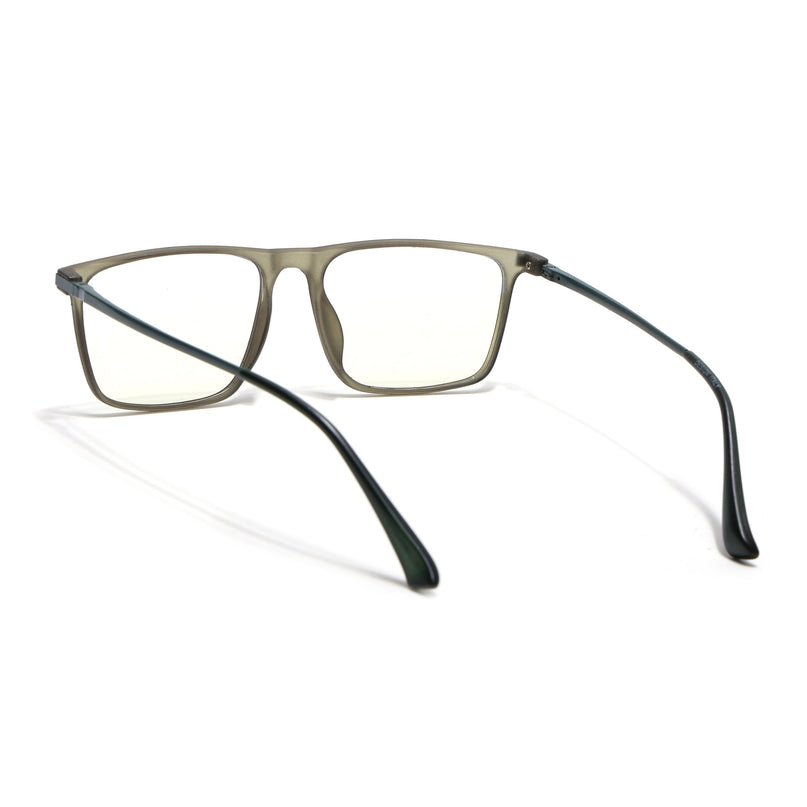 Eyejack Domino Olive Rectangle Eyeglasses for Men & Women (TR1001FCL1622-C7)
