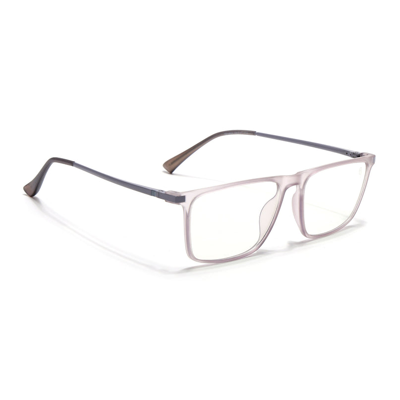 Eyejack Domino Purple Rectangle Eyeglasses for Men & Women (TR1001FCL1623-C8)