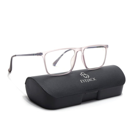 Eyejack Domino Purple Rectangle Eyeglasses for Men & Women (TR1001FCL1623-C8)