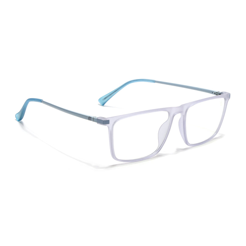 Eyejack Domino Light Purple Rectangle Eyeglasses for Men & Women (TR1001FCL1624-C9)