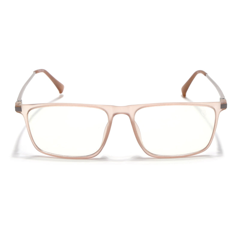 Eyejack Domino Matt Brown Rectangle Eyeglasses for Men & Women (TR1001FCL1626-C11)