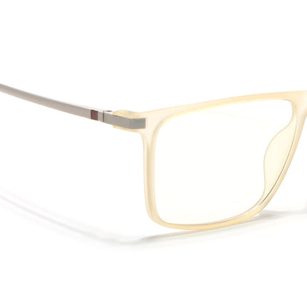 Eyejack Domino Yellow Rectangle Eyeglasses for Men & Women (TR1001FCL1627-C12)