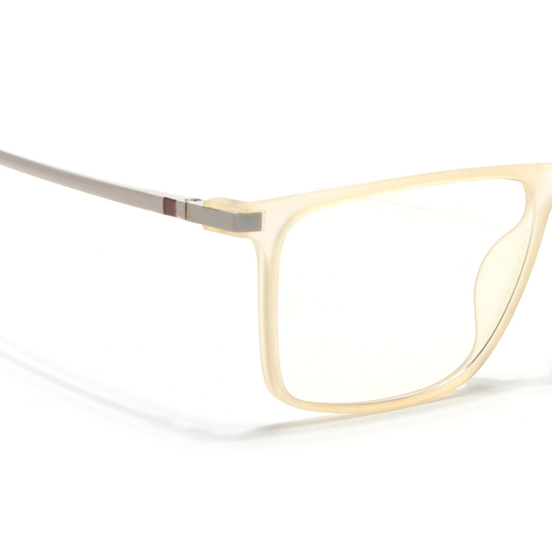 Eyejack Domino Yellow Rectangle Eyeglasses for Men & Women (TR1001FCL1627-C12)