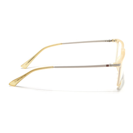 Eyejack Domino Yellow Rectangle Eyeglasses for Men & Women (TR1001FCL1627-C12)