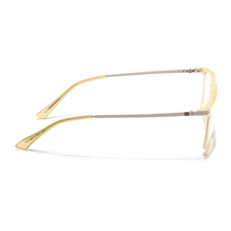 Eyejack Domino Yellow Rectangle Eyeglasses for Men & Women (TR1001FCL1627-C12)