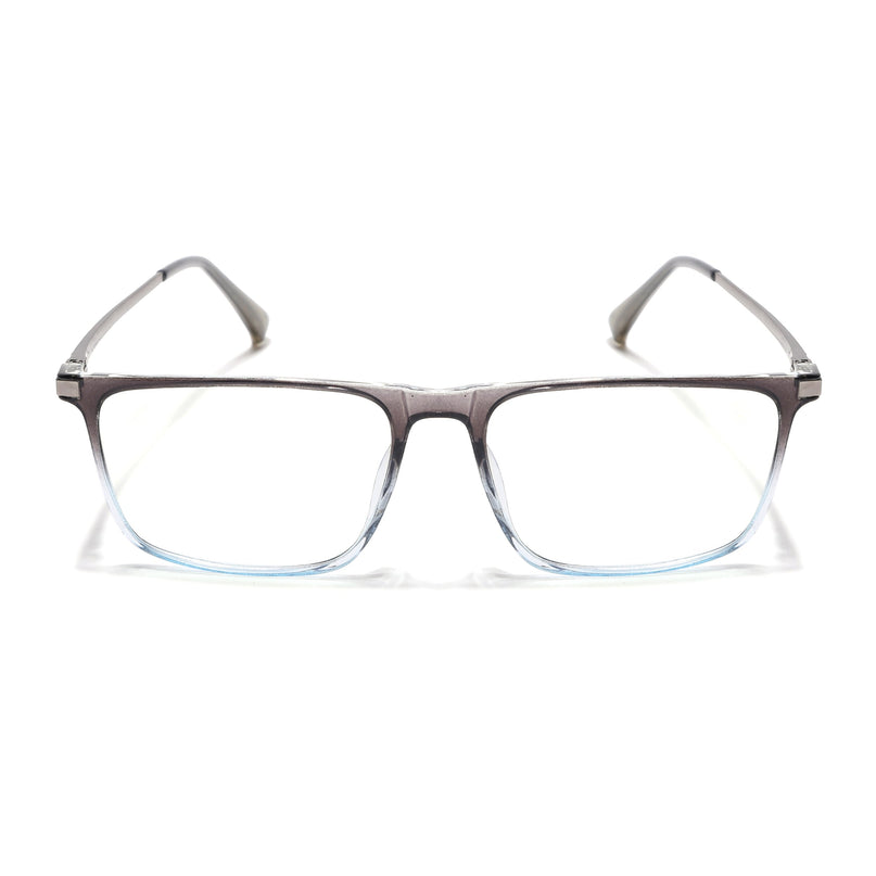 Eyejack Domino Black & Clear Rectangle Eyeglasses for Men & Women (TR1001FCL1628-C13)
