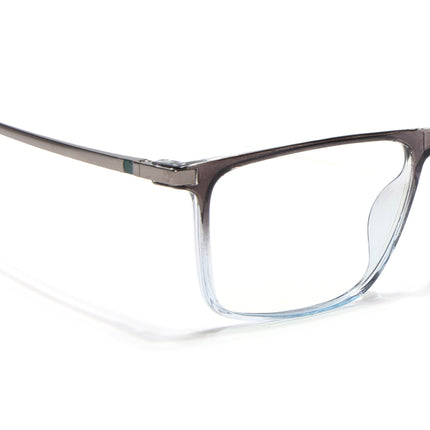 Eyejack Domino Black & Clear Rectangle Eyeglasses for Men & Women (TR1001FCL1628-C13)