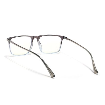 Eyejack Domino Black & Clear Rectangle Eyeglasses for Men & Women (TR1001FCL1628-C13)