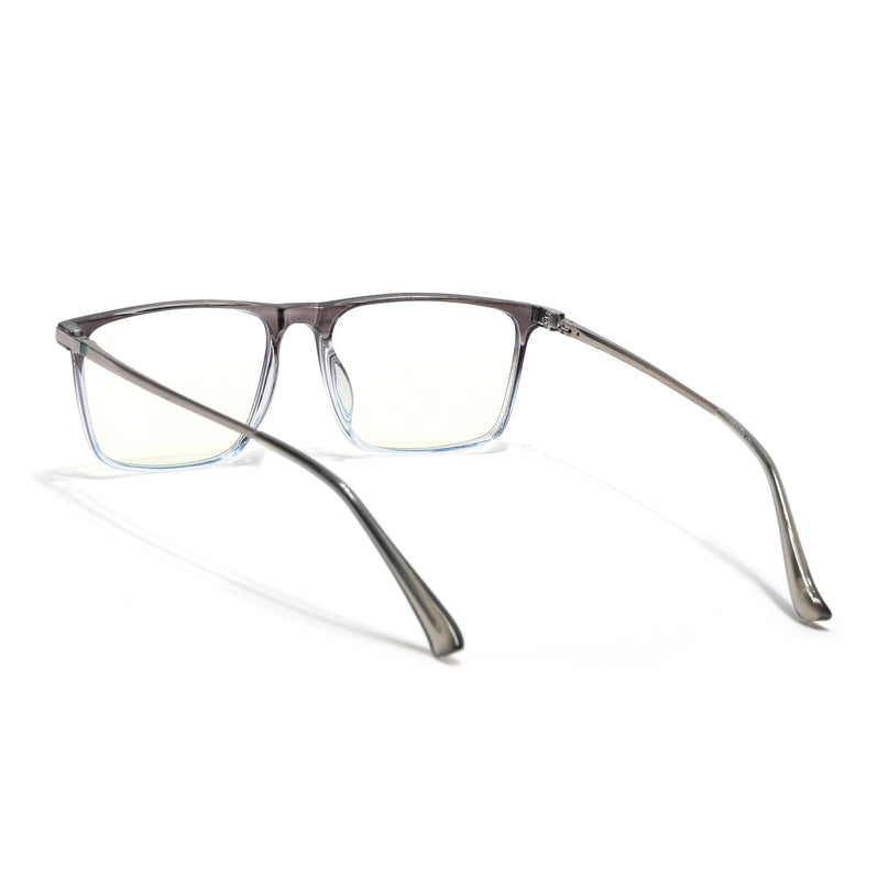 Eyejack Domino Black & Clear Rectangle Eyeglasses for Men & Women (TR1001FCL1628-C13)