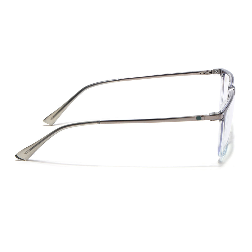 Eyejack Domino Black & Clear Rectangle Eyeglasses for Men & Women (TR1001FCL1628-C13)