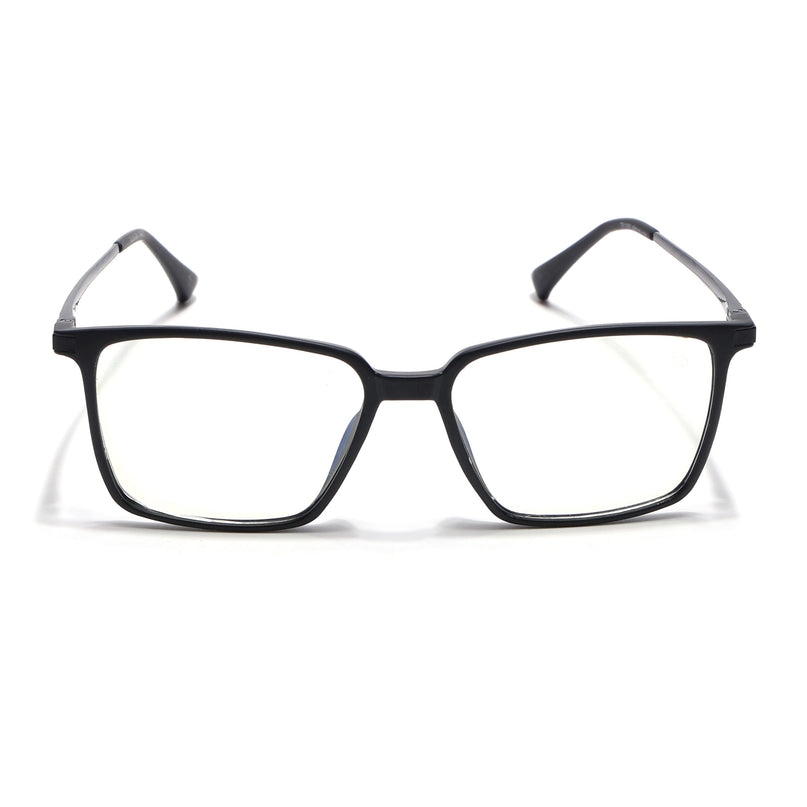 Eyejack Domino Matt Black Square Eyeglasses for Men & Women (TR1002FCL1631-C2)