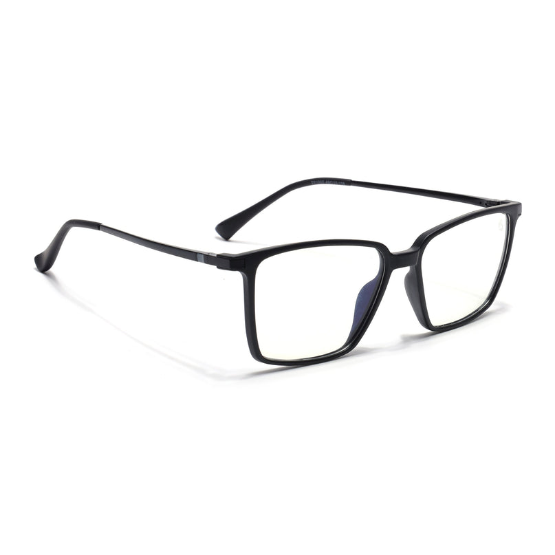 Eyejack Domino Matt Black Square Eyeglasses for Men & Women (TR1002FCL1631-C2)