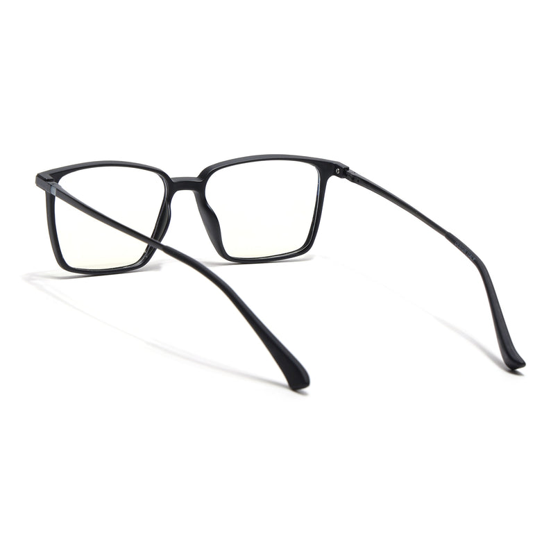 Eyejack Domino Matt Black Square Eyeglasses for Men & Women (TR1002FCL1631-C2)