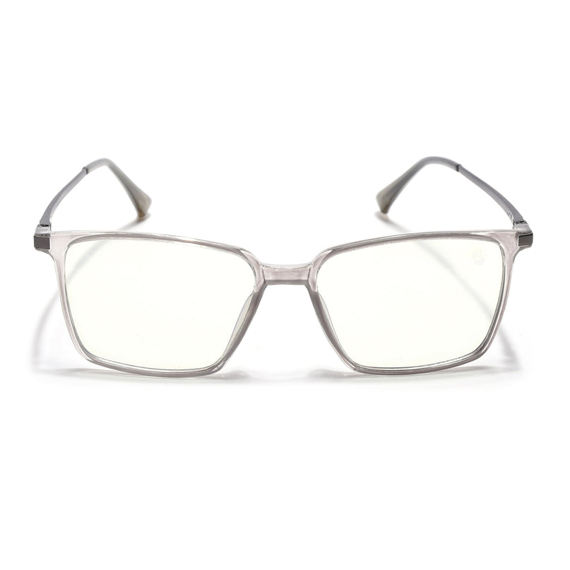 Eyejack Domino Transparent Square Eyeglasses for Men & Women (TR1002FCL1632-C3)