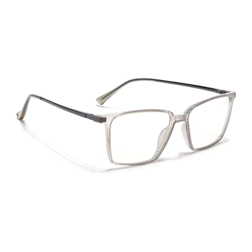 Eyejack Domino Transparent Square Eyeglasses for Men & Women (TR1002FCL1632-C3)