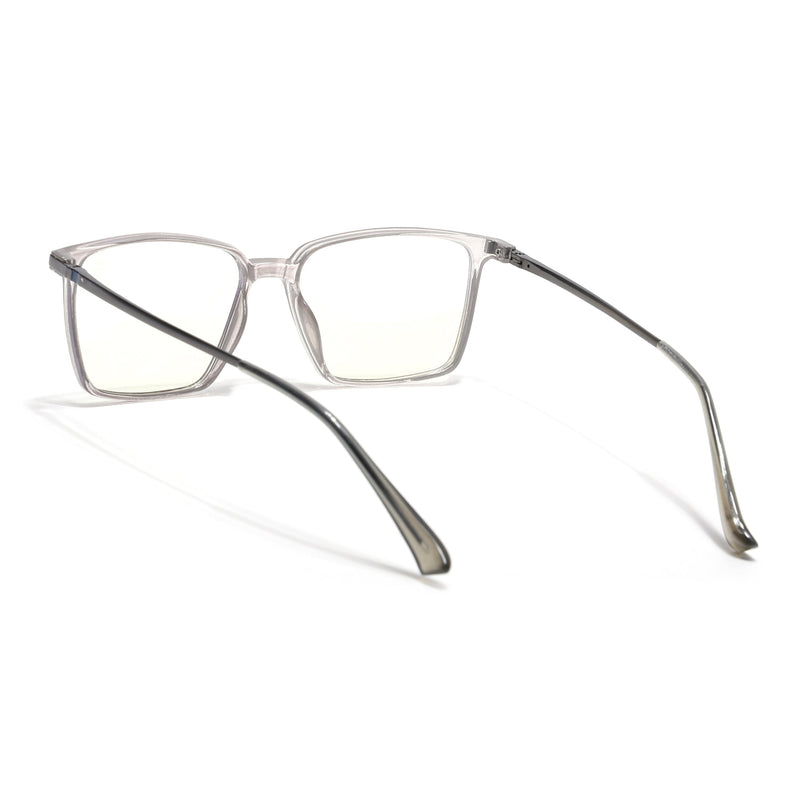 Eyejack Domino Transparent Square Eyeglasses for Men & Women (TR1002FCL1632-C3)