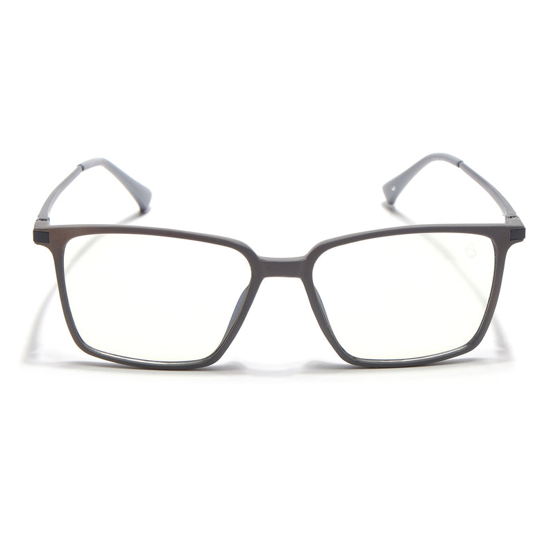 Eyejack Domino Grey Square Eyeglasses for Men & Women (TR1002FCL1634-C5)