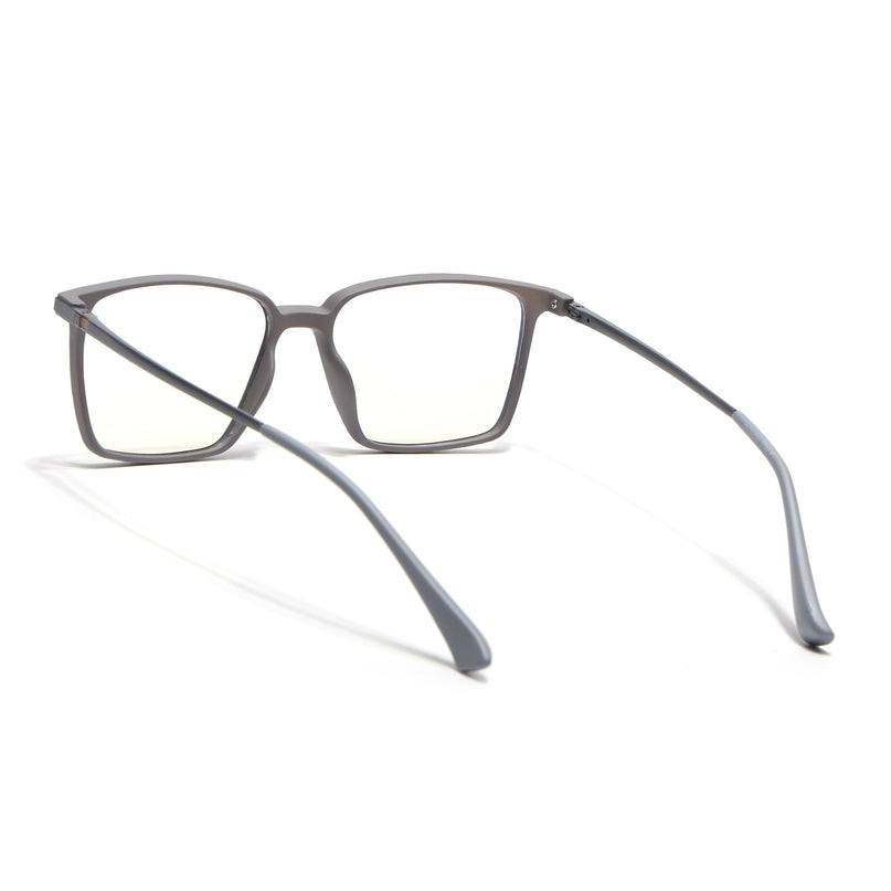 Eyejack Domino Grey Square Eyeglasses for Men & Women (TR1002FCL1634-C5)