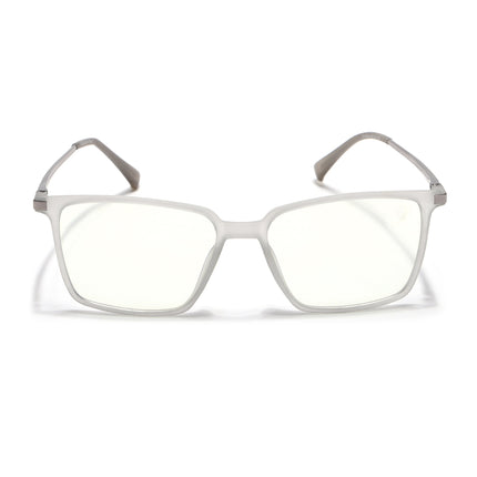 Eyejack Domino Matt Grey Square Eyeglasses for Men & Women (TR1002FCL1635-C6)