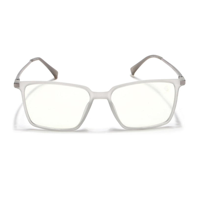 Eyejack Domino Matt Grey Square Eyeglasses for Men & Women (TR1002FCL1635-C6)