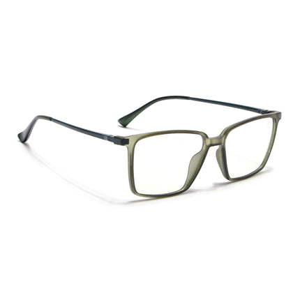 Eyejack Domino Olive Square Eyeglasses for Men & Women (TR1002FCL1636-C7)