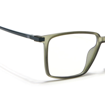 Eyejack Domino Olive Square Eyeglasses for Men & Women (TR1002FCL1636-C7)