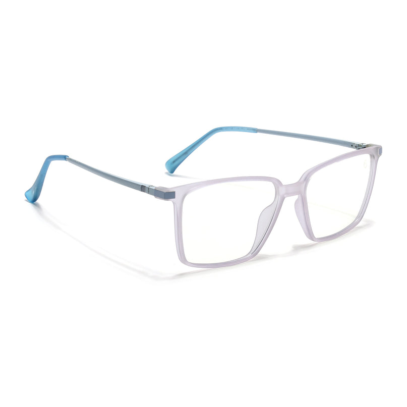 Eyejack Domino Light Purple Square Eyeglasses for Men & Women (TR1002FCL1638-C9)